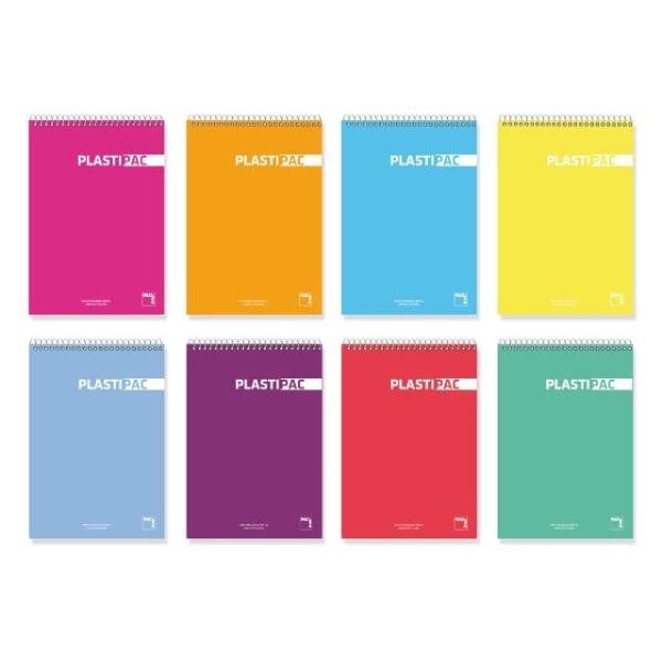 BLOC PLASTIPAC  A6 100H 90GR C/5 TAPA PP TRANSL PACSA
