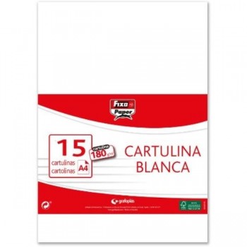 CARTULINAS PACK 15 H 180GR A4 BLANCO GRAFOPLAS