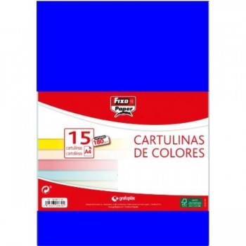 CARTULINAS PACK 15 H 180GR A4 AZUL INDIGO GRAFOPLAS