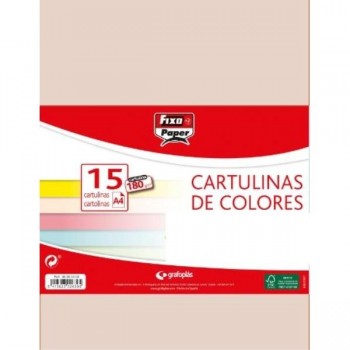 CARTULINAS PACK 15 H 180GR A4 MARFIL GRAFOPLAS