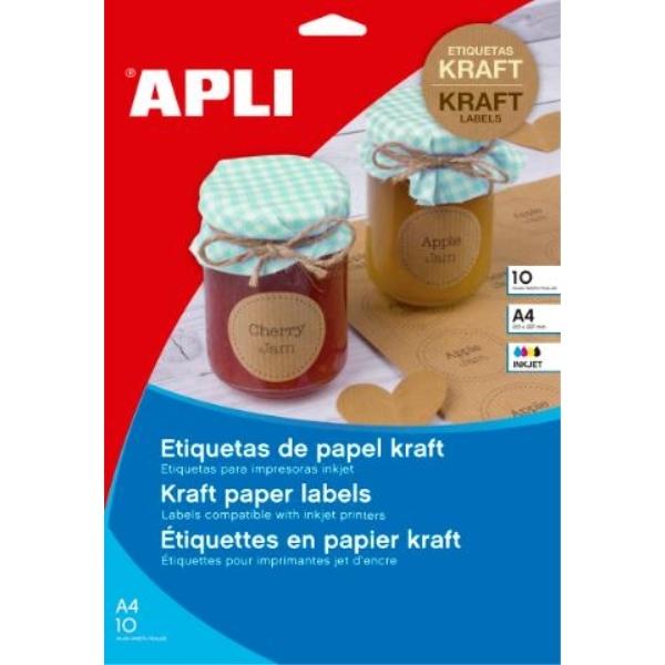 ETIQUETAS KRAFT A4 99,1x57,0 10HJ 100U APLI