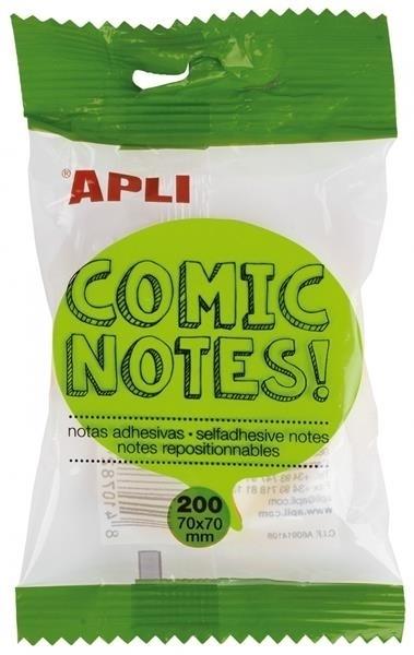 NOTAS ADHESIVAS COMIC BRILLANTE 70X70 APLI