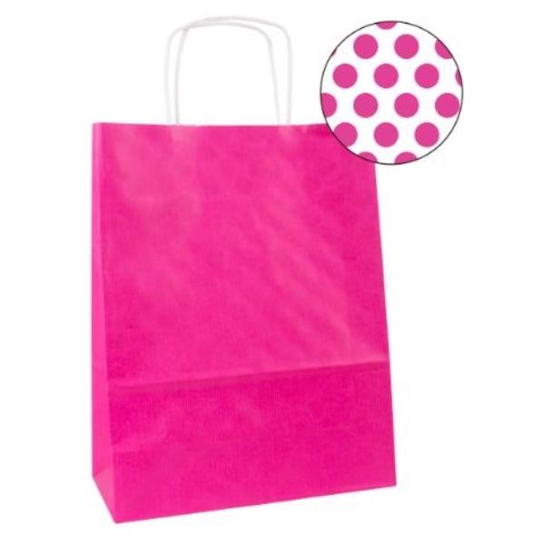 BOLSA KRAFT FUCSIA 25X11X31 50U APLI