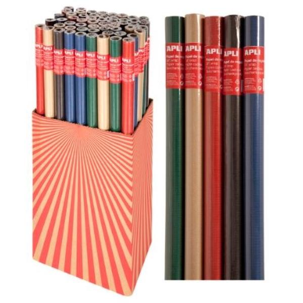 PAPEL REGALO ROLLO 2X0,70 KRAFT COLOR APLI