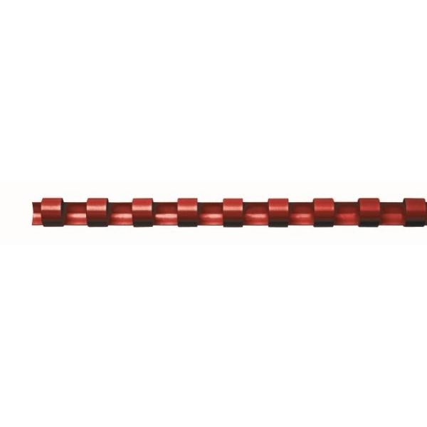 CANUTILLO PLASTICO 6MM ROJO CJ.100U FELLOWES