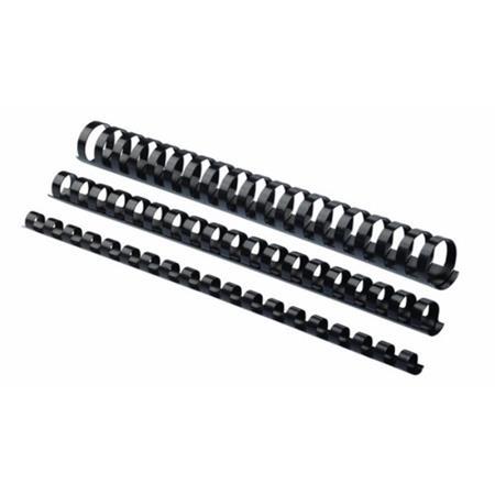 CANUTILLO PLASTICO 12MM NEGRO CJ.100U FELLOWES