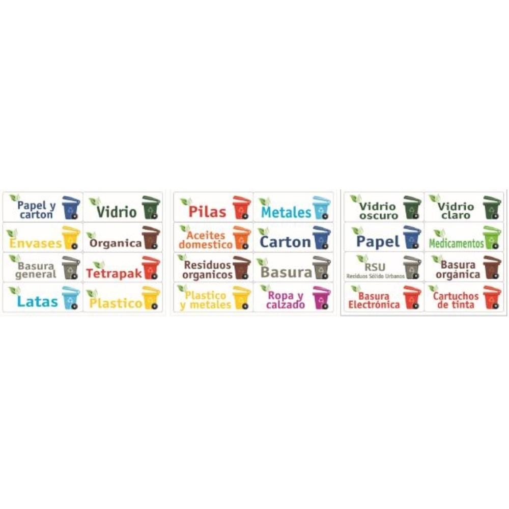 ETIQUETAS PARA LA BASURA 24 ETIQUETAS 120X45MM AVERY