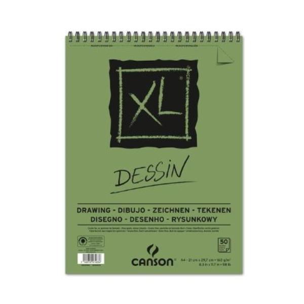 BLOC DIBUJO ESPIRAL A4 50H MICR CANSON XL DESSIN LIGERO 160G