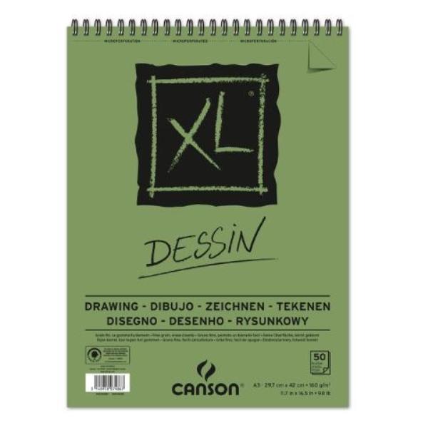 BLOC DIBUJO ESPIRAL A3 50H MICR CANSON XL DESSIN LIGERO 160G