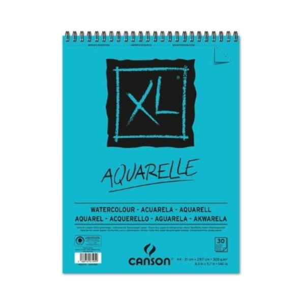 BLOC DIBUJO ESPIRAL A4 30H MICR CANSON XL AQUARELLE FINO 300G