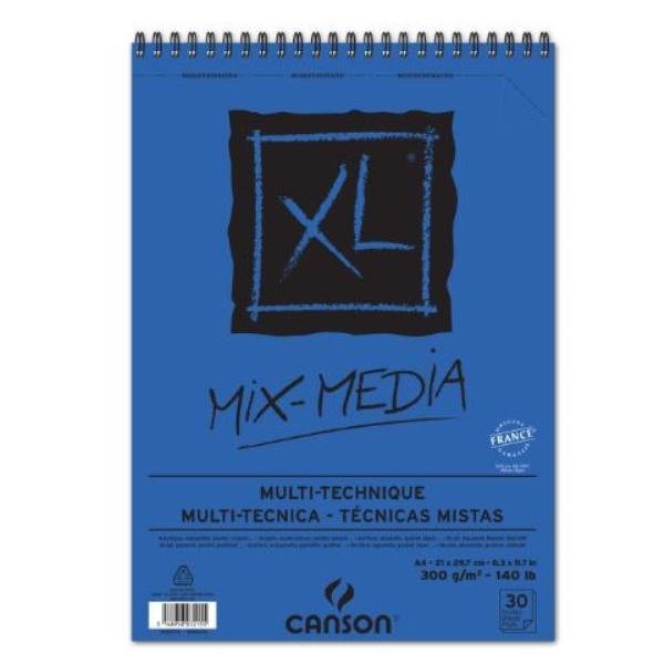BLOC DIBUJO ESPIRAL A4 30H MICR CANSON XL MIX MEDIA TEXTURADO 300G