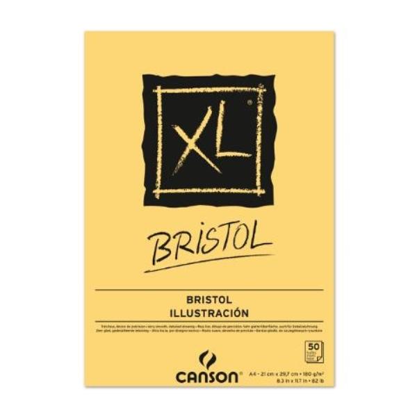 BLOC DIBUJO ENCOLADO A4 50H CANSON XL BRISTOL EXTRALISO 180G