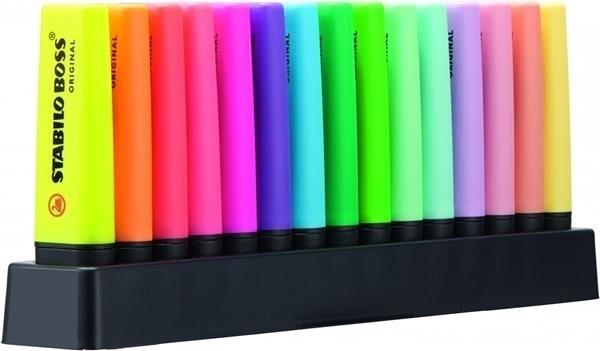ROTULADORES FLUORESCENTES STABILO BOSS ESTUCHE 15UDS (9 FLUOR+6 PASTEL)