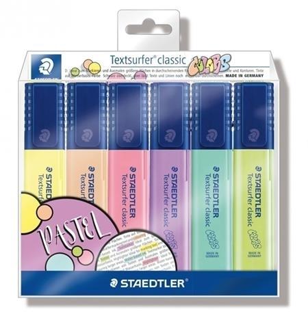 ROTULADORES FLUORESCENTES PASTEL 6 SURTIDOS TEXTSURFER 364 STAEDTLER