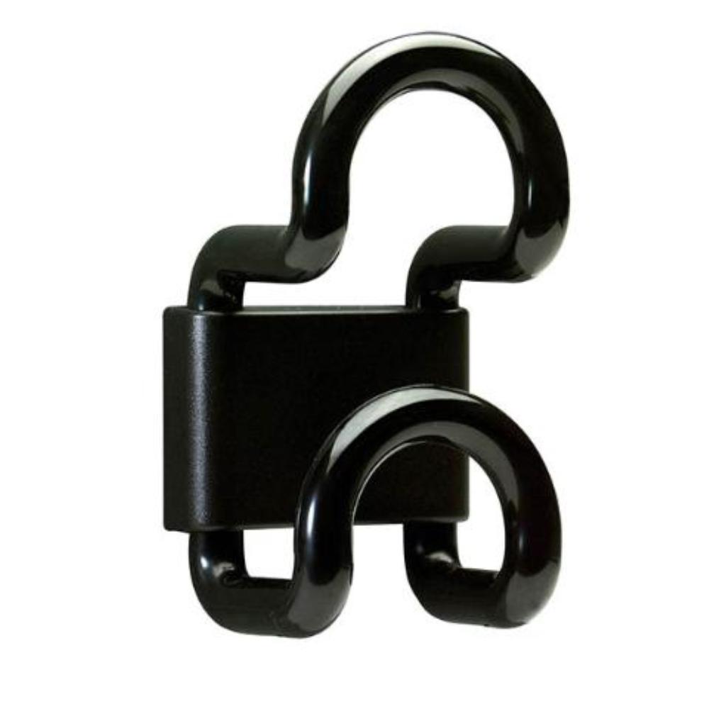 COLGADOR DOBLE FIL 1 GANCHO NEGRO UNILUX