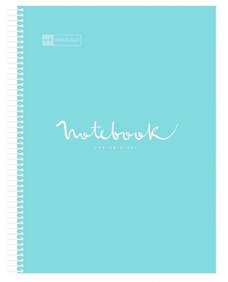 CUADERNO MICROP A4 120H 90G C/5 PP NOTEBOOK 5 EMOTIONS AZUL CIELO MIQUELRIUS