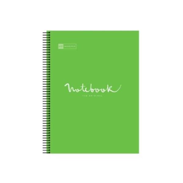 CUADERNO MICROP A4 120H 90G C/5 PP NOTEBOOK 5 EMOTIONS VERDE MIQUELRIUS