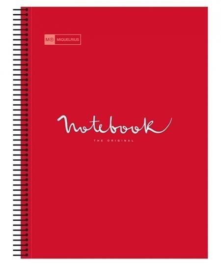 CUADERNO MICROP A4 120H 90G C/5 PP NOTEBOOK 5 EMOTIONS ROJO MIQUELRIUS