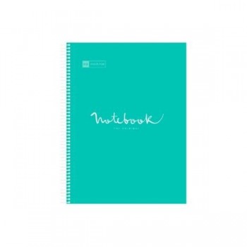 CUADERNO MICROP A4 120H 90G C/5 PP NOTEBOOK 5 EMOTIONS TURQUESA MIQUELRIUS