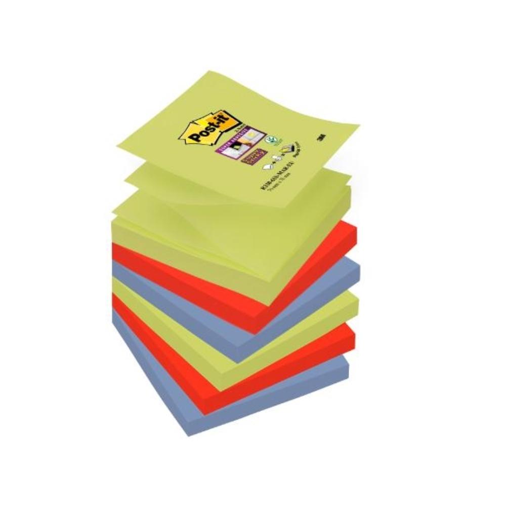 NOTAS ADHESIVAS POST-IT  Z-NOTAS SUPERSTICKY 6 BLOCS MARRAKESH 90H 76X76MM (70005272565)