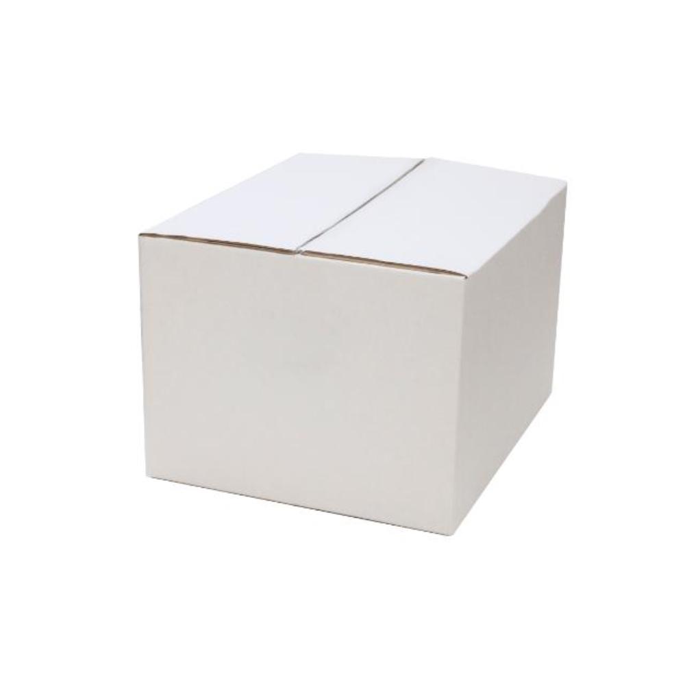 CAJA PARA EMBALAR ANONIMA BLANCA REGULABLE EN ALTURA DOBLE CANAL 450X280 MM
