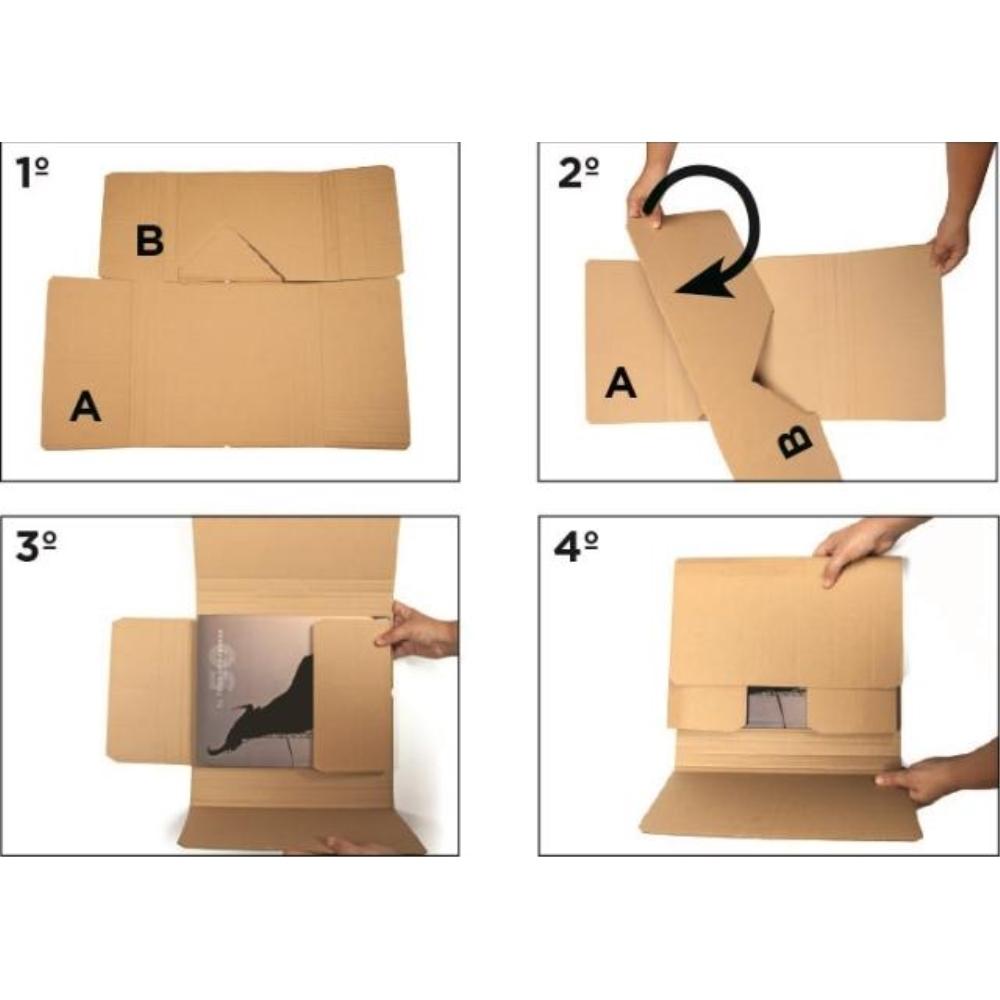 CAJA PARA EMBALAR Q-CONNECT LIBRO MEDIDAS 400X290X75 MM ESPESOR CARTON 3 MM