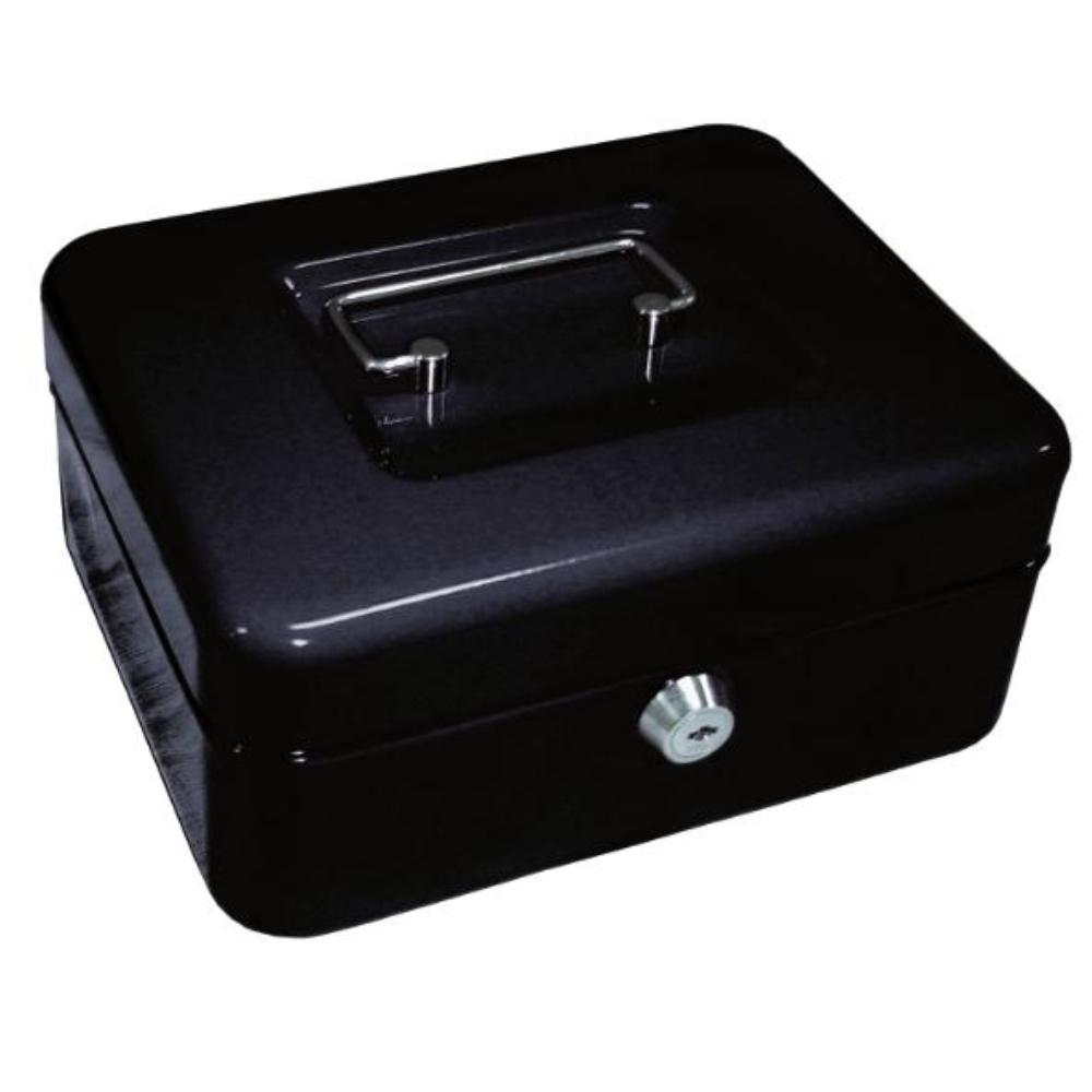CAJA CAUDALES 8" 200X160X90 MM NEGRA CON PORTAMONEDAS Q-CONNECT