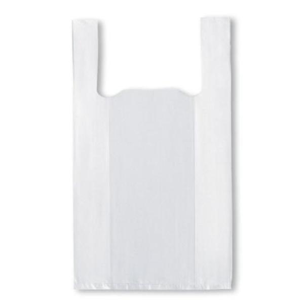 BOLSA CAMISETA BLANCA 60x70CM PAQUETE de 100 (GALGA 120)