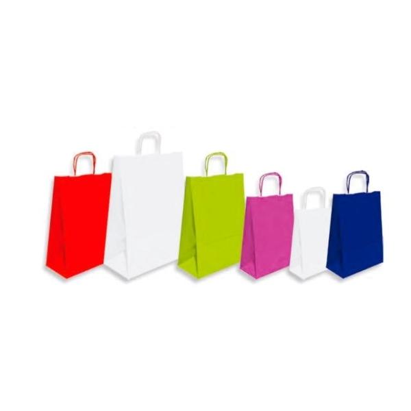 BOLSA PAPEL KRAFT FUCSIA 42x48x19CM 25UDS.