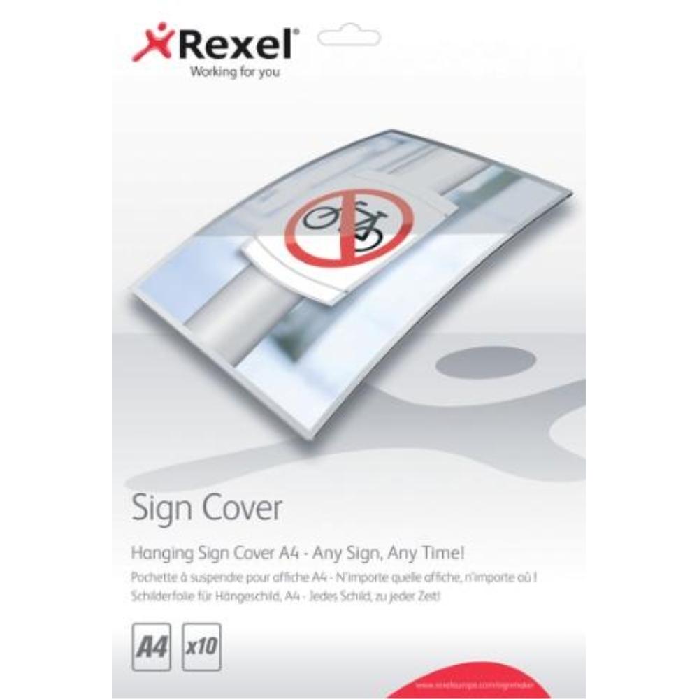 CARTERAS  REXEL SIGNMAKER CON AGUJEROS PARA COLGAR A4 (PACK 10)