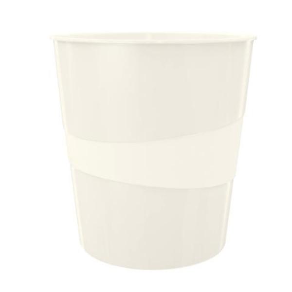 PAPELERA LEITZ WOW 15 LITROS BLANCO PERLA