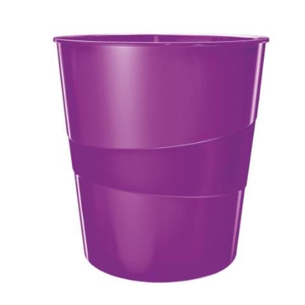 PAPELERA LEITZ WOW 15 LITROS VIOLETA METALIZADO