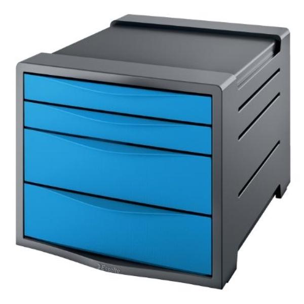 MODULO 4 CAJONES (2 GRANDES Y 2 PEQUEÑOS) EUROPOST AZUL VIVIDA