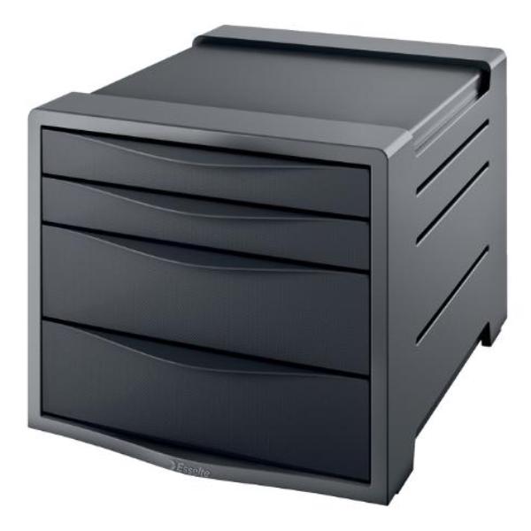MODULO 4 CAJONES (2 GRANDES Y 2 PEQUEÑOS) EUROPOST NEGRO VIVIDA
