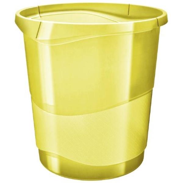 PAPELERA COLOUR ICE AMARILLO 14L ESSELTE