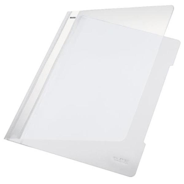 DOSSIERS FASTENER PVC A4 BLANCO CON TARJETERO LEITZ