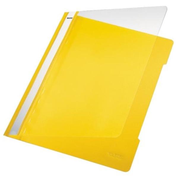 DOSSIERS FASTENER PVC A4 AMARILLO CON TARJETERO LEITZ
