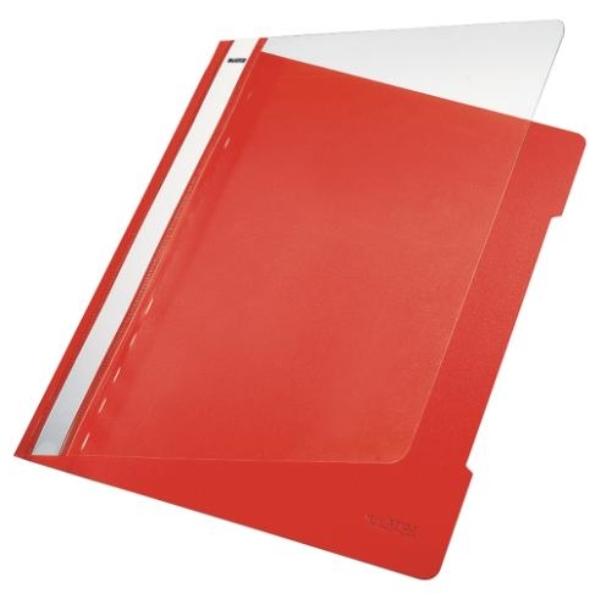 DOSSIERS FASTENER PVC A4 ROJO CON TARJETERO LEITZ
