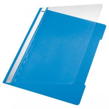 DOSSIERS FASTENER PVC A4 AZUL CLARO CON TARJETERO LEITZ