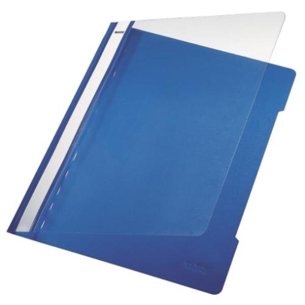 DOSSIERS FASTENER PVC A4 AZUL CON TARJETERO LEITZ