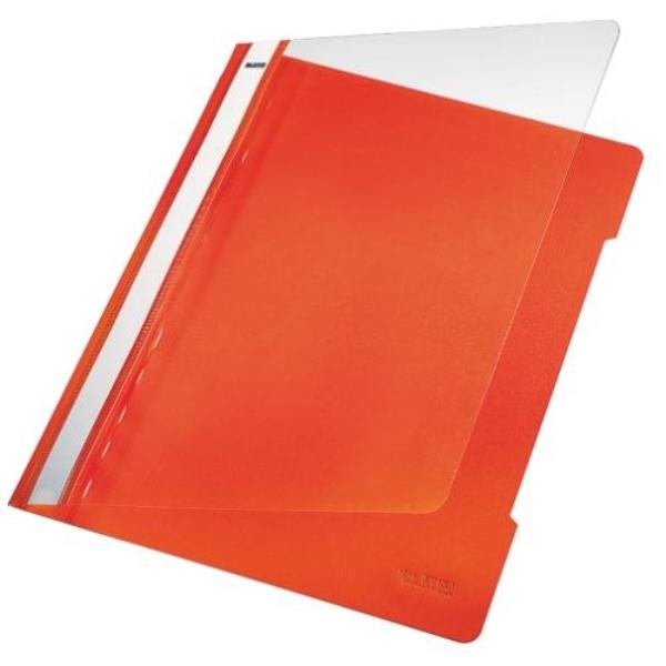 DOSSIERS FASTENER PVC A4 NARANJA CON TARJETERO LEITZ