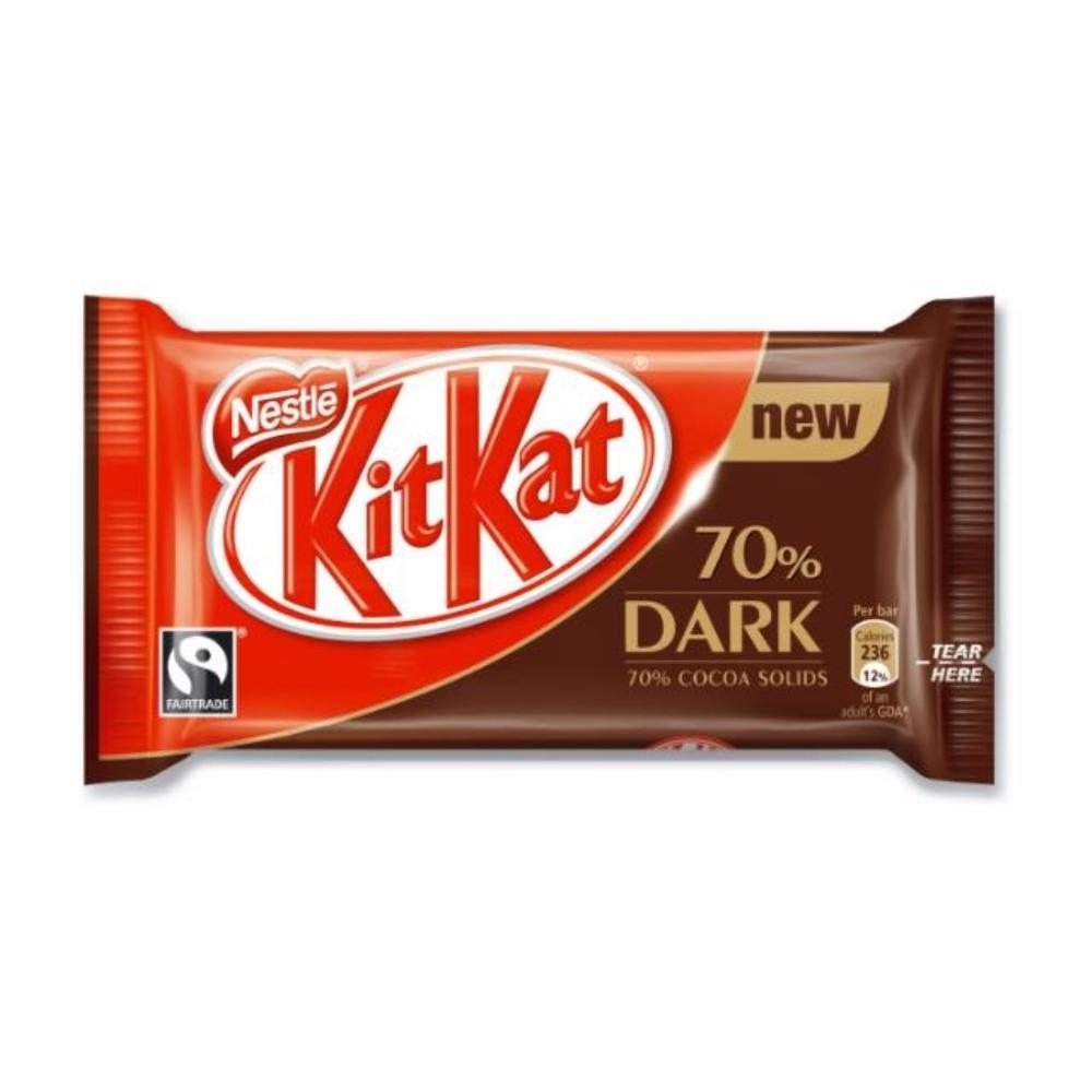 KIT KAT NESTLE DARK 70% CACAO PAQUETE DE 4 BARRITAS