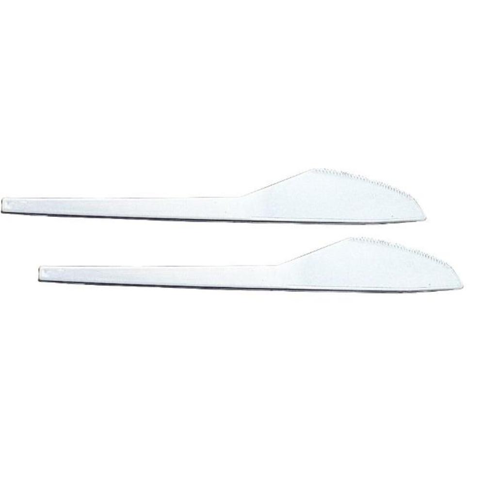CUCHILLO DE PLASTICO BLANCO PAQUETE DE 100