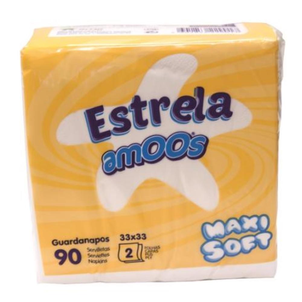 SERVILLETA CELULOSA AMOOS 33X33 CM 2 CAPAS PAQUETE DE 100 UNIDADES