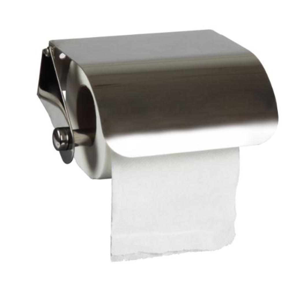 DISPENSADOR Q-CONNECT DE PAPEL HIGIENICO ACERO INOXIDABLE 122X98X45 MM