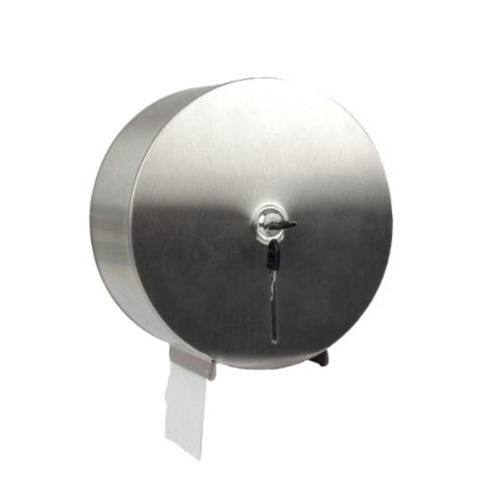 DISPENSADOR Q-CONNECT DE PAPEL HIGIENICO JUMBO ACERO INOXIDABLE 115X254X265 MM