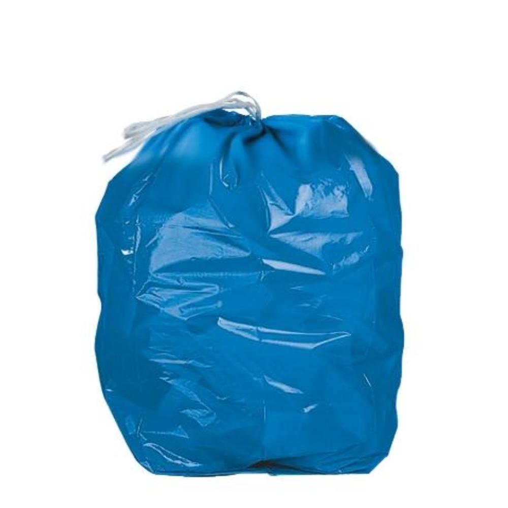 BOLSA BASURA DOMESTICA AZUL CIERRA FACIL 55X60 GALGA 120 -ROLLO DE 20 UNIDADES