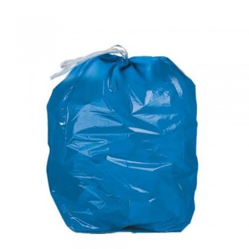 bolsa basura doméstica 55x60 cm azul autocierre