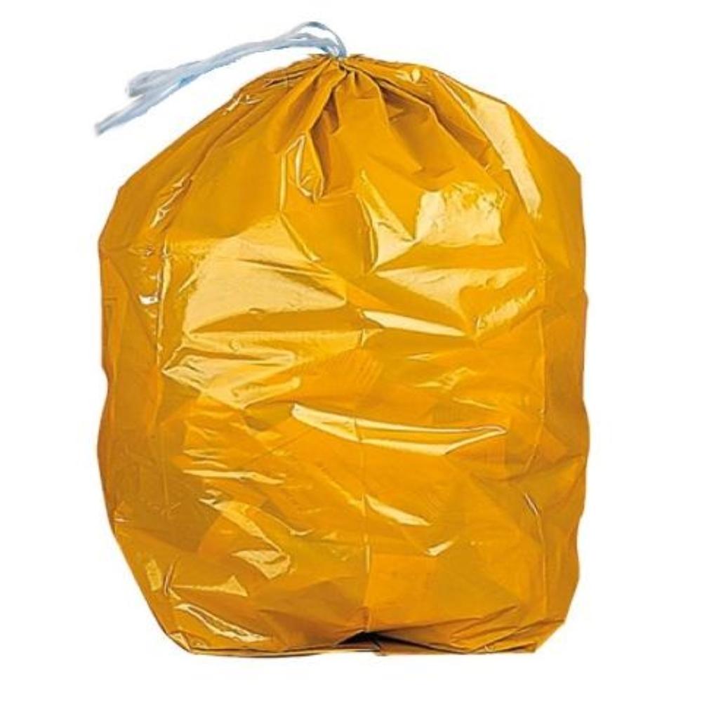 BOLSA BASURA DOMESTICA NARANJA CON AUTOCIERRE 55 X 60 CM ROLLO DE 15 BOLSAS