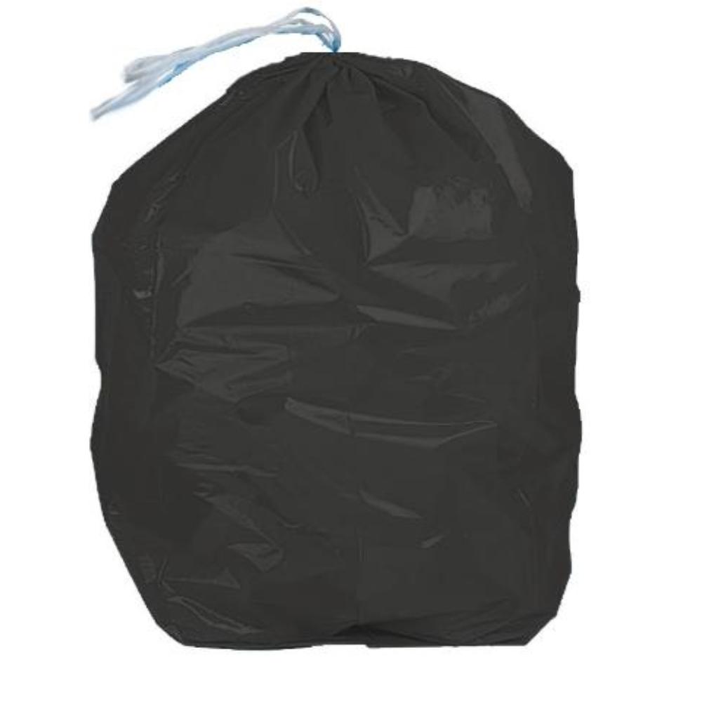 BOLSA BASURA DOMESTICA NEGRA CON AUTOCIERRE 55 X 60 CM ROLLO DE 15 BOLSAS